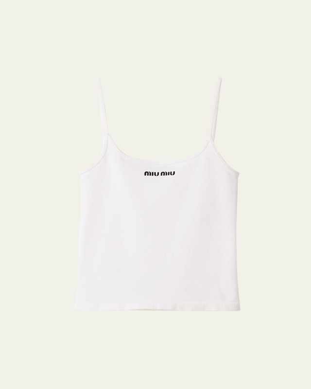 Logo Ribbed Tank Top